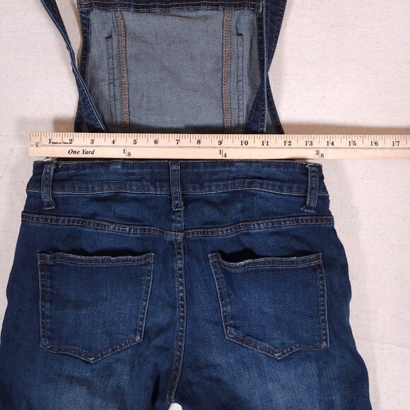 Free People Lexden Denim Overalls Womens 29 Blue Boho Casual Indie Festival Jean - Picture 5 of 16